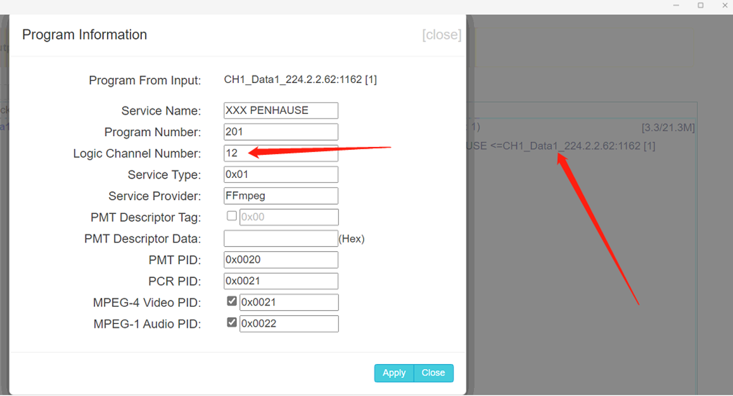 Configure ISDB-T Virtual Channel Table