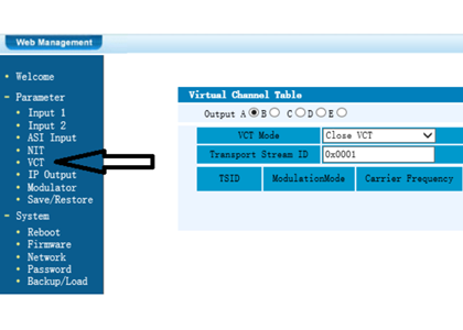 How to configure ATSC_VCT？